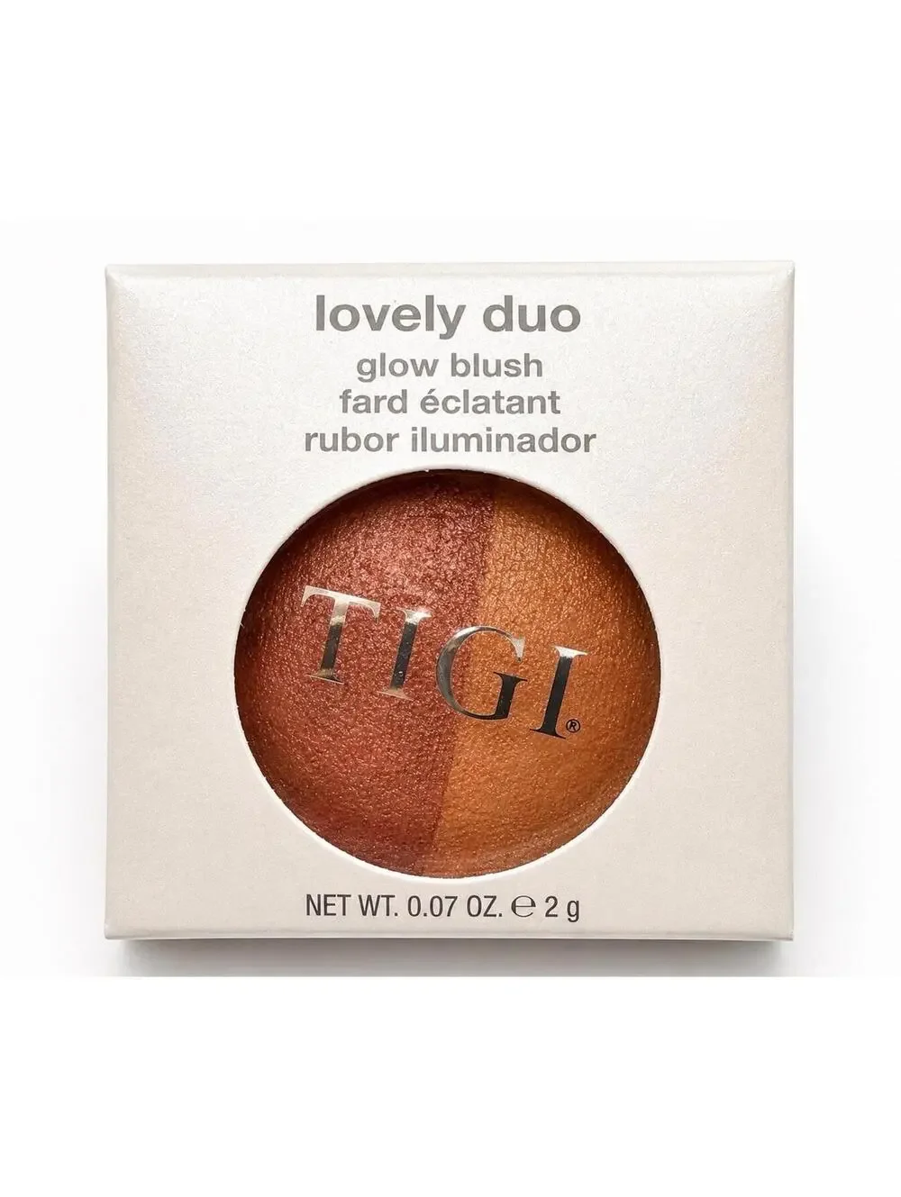 TIGI Lovely Duo Glow Blush 0.07oz Shimmer Blush Highlighter Compact New